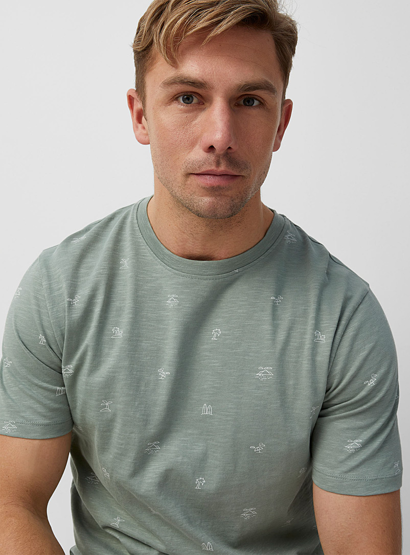 T-shirt imprimé manches courtes en jersey pour Homme