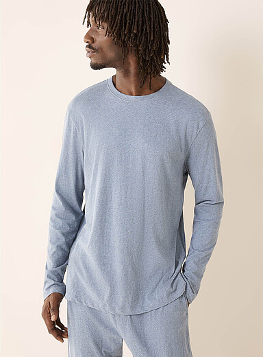 Le 31: Le t-shirt manches longues Bleu pour homme