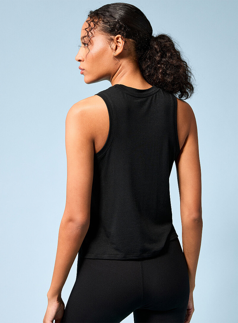 I.FIV5: La camisole jersey rebondissant Noir pour femme