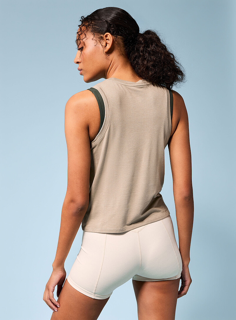 I.FIV5: La camisole jersey rebondissant Noir pour femme