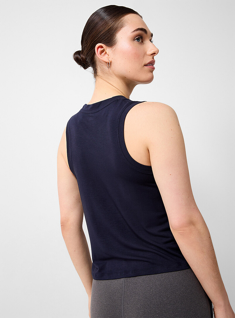 I.FIV5: La camisole jersey rebondissant Noir pour femme