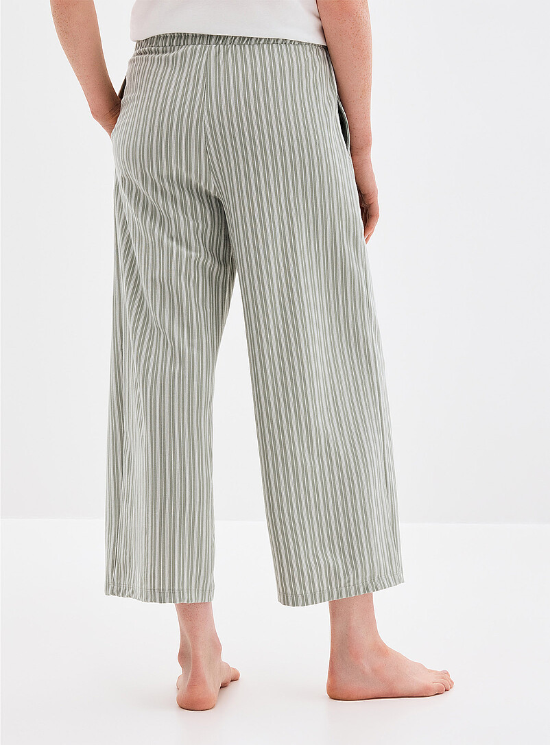 Miiyu Light Brown Soothing tone pyjama capri pant for women