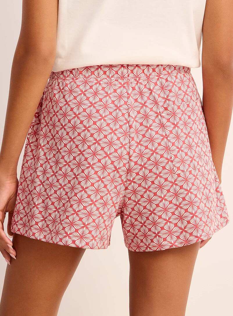 Miiyu Patterned Blue Soothing tone pyjama short for women