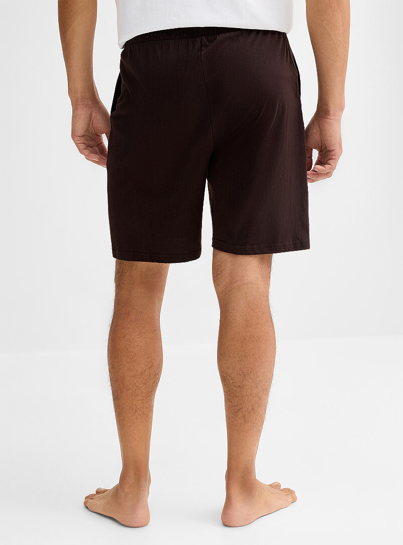 Le 31: Le short pyjama jersey bross&eacute; Bleu fonc&eacute; - Indigo pour homme
