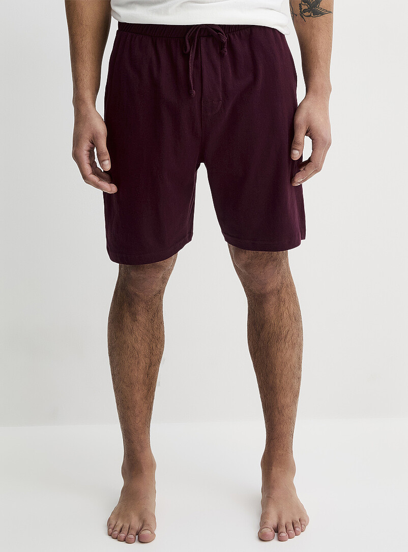 Le 31: Le short pyjama jersey bross&eacute; Bleu fonc&eacute; - Indigo pour homme