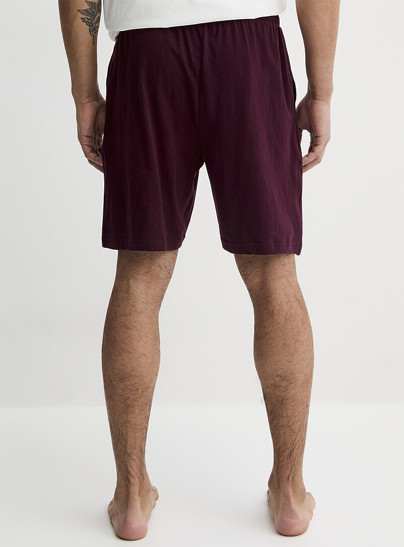 Le 31: Le short pyjama jersey bross&eacute; Bleu fonc&eacute; - Indigo pour homme