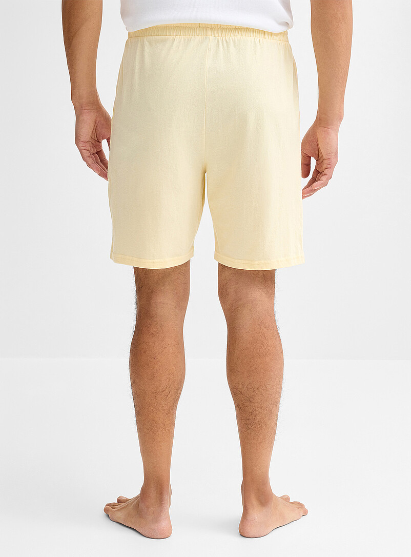 Le 31 Indigo/Dark Blue Brushed jersey pyjama short for men