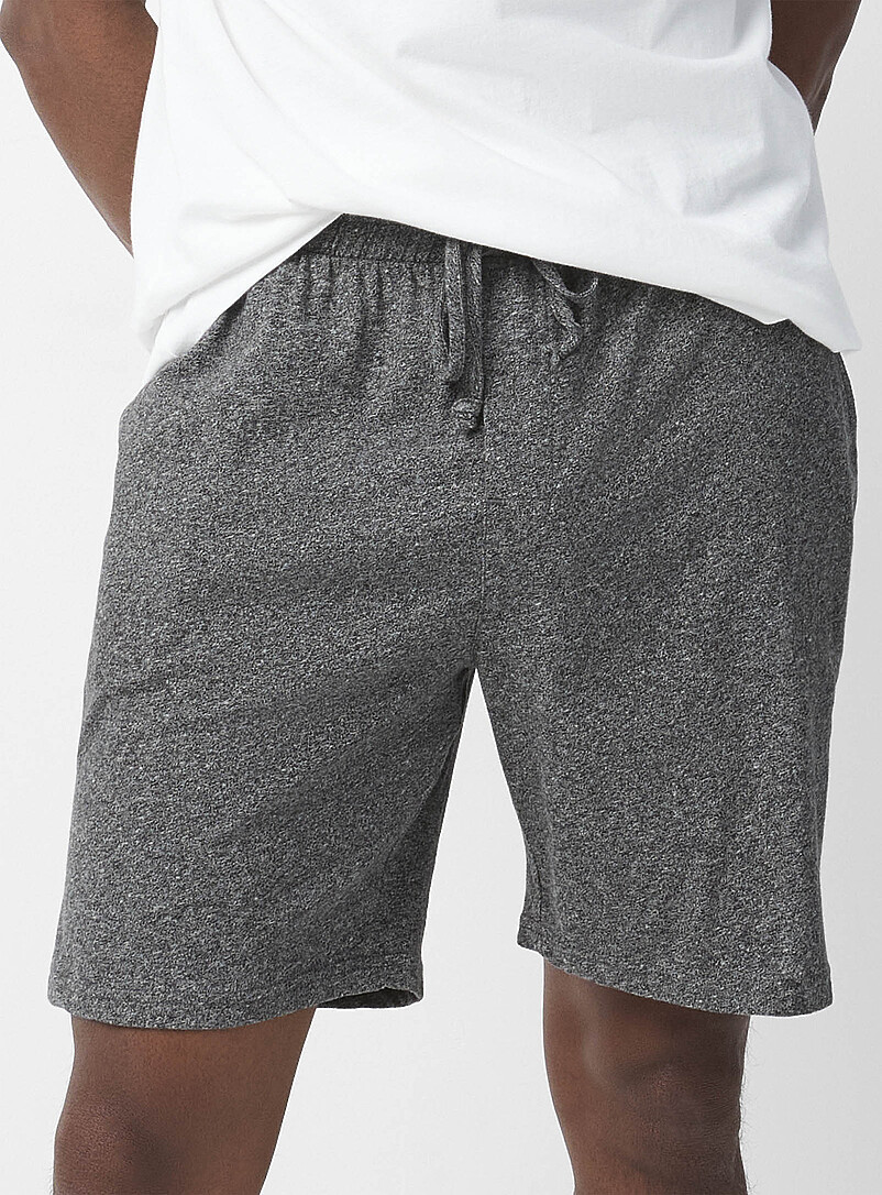 Le 31: Le short pyjama jersey bross&eacute; Bleu fonc&eacute; - Indigo pour homme