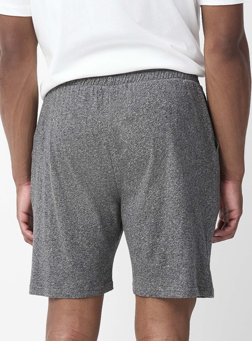 Le 31 Indigo/Dark Blue Brushed jersey pyjama short for men