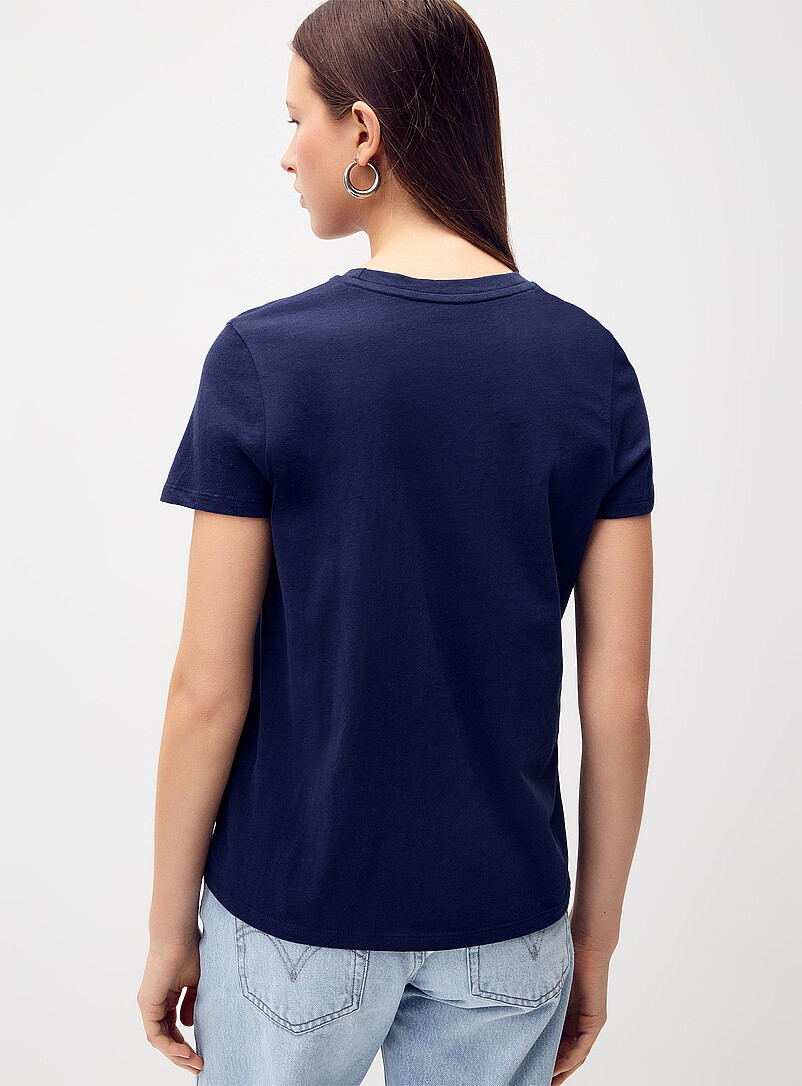 Twik: Le t-shirt petite broderie <b>Coupe d&eacute;contract&eacute;e</b> Vert olive pour femme