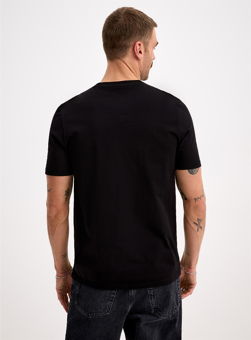 Le 31 Mossy Green Printed-pocket T-shirt <b>Standard fit</b> for men