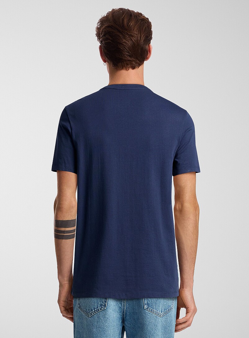 Le 31 Mossy Green Printed-pocket T-shirt <b>Standard fit</b> for men