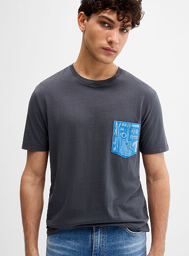 Printed-pocket T-shirt <b>Standard fit</b>