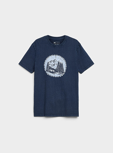 Le t-shirt jersey d&eacute;lav&eacute; imprim&eacute; <b>Coupe standard</b>
