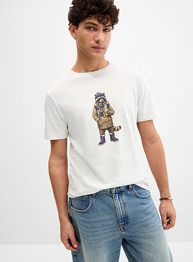 Le t-shirt imprim&eacute; animaux ludiques <b>Coupe standard</b>