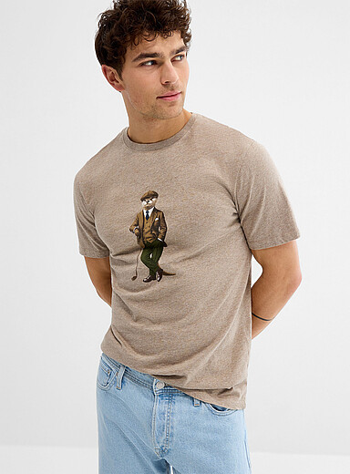Le t-shirt imprim&eacute; animaux ludiques <b>Coupe standard</b>