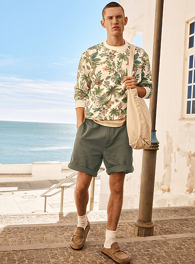 Le sweat jungle tropical Coupe confort <b>Fabrication circulaire</b>