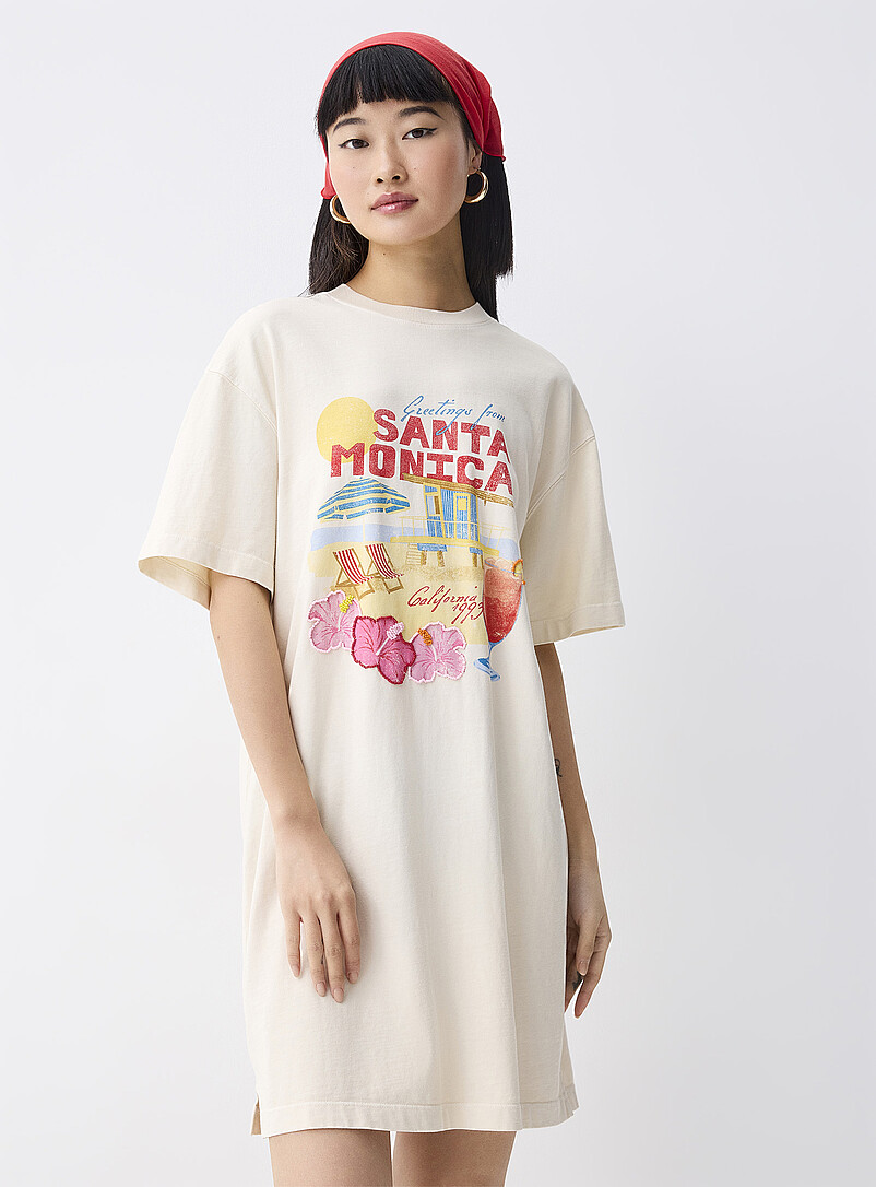 Twik: La robe t-shirt graphique Charbon pour femme