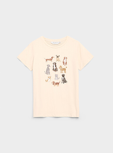 Le t-shirt flamm&eacute; imprim&eacute; pur coton