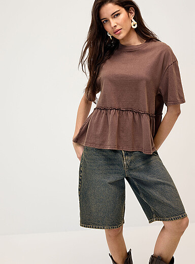 Loose ruffle tee