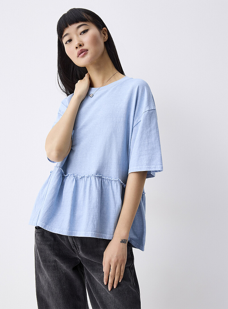 YKR Women's Ruffle Short Sleeve Tee – Lightweight Loose Fit Casual Top, Round Neck Summer Shirt 2024 - View #3
