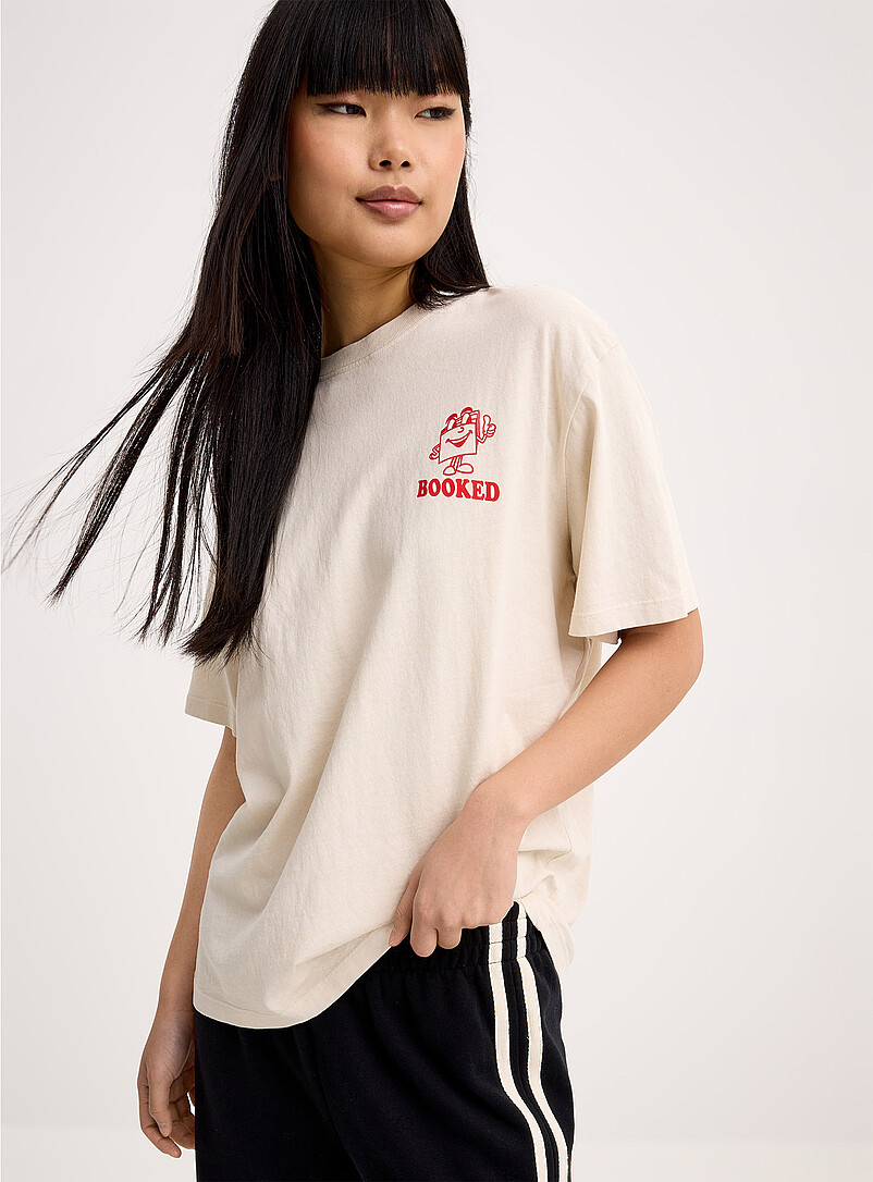 Twik Matcha Printed washed T-shirt <b>Oversized fit</b> for women