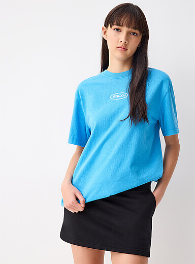 Twik: Le t-shirt d&eacute;lav&eacute; imprim&eacute; <b>Coupe ample</b> P&ecirc;ches d'Ontario pour femme