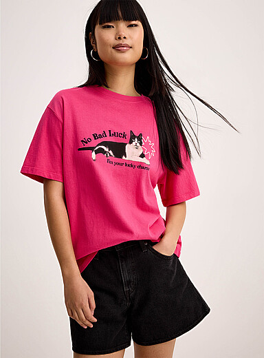 Printed washed T-shirt <b>Oversized fit</b>
