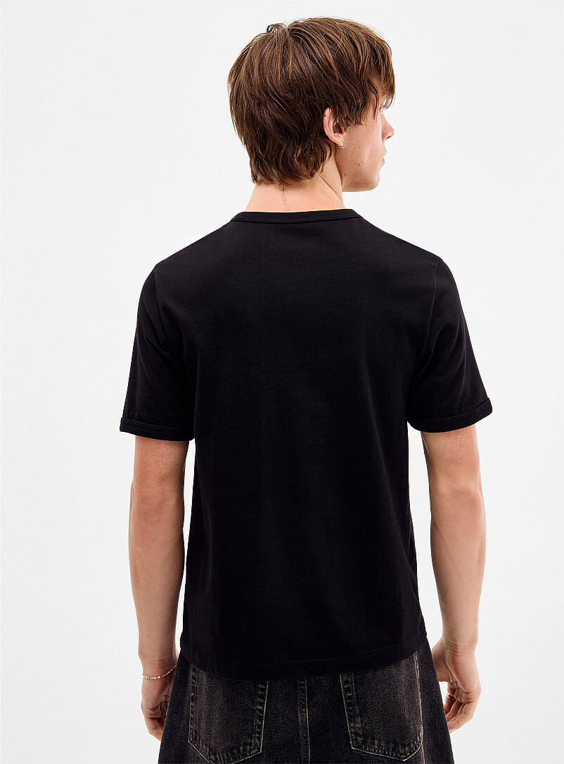 Djab Pink Monochrome ringer T-shirt <b>Retro fit</b> for men