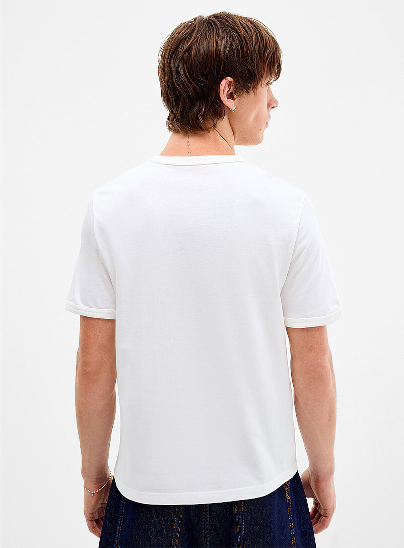 Djab Pink Monochrome ringer T-shirt <b>Retro fit</b> for men
