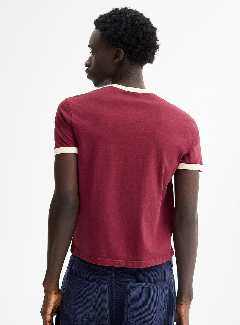 Djab: Le t-shirt lis&eacute;r&eacute; graphique <b>Coupe r&eacute;tro</b> Western pour homme