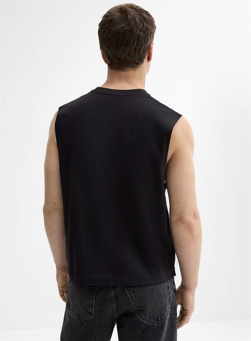 Le 31: Le t-shirt sans manches uni <b>Coupe confort</b> Taupe pour homme