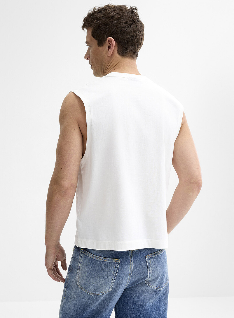 Le 31: Le t-shirt sans manches uni <b>Coupe confort</b> Taupe pour homme
