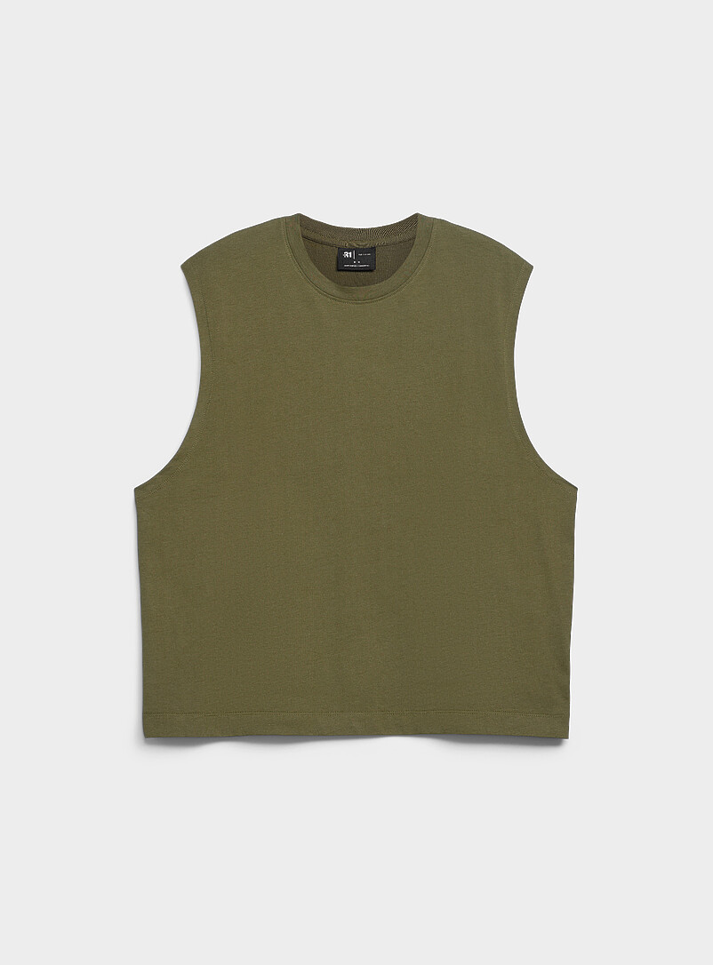 Le 31: Le t-shirt sans manches uni <b>Coupe confort</b> Taupe pour homme