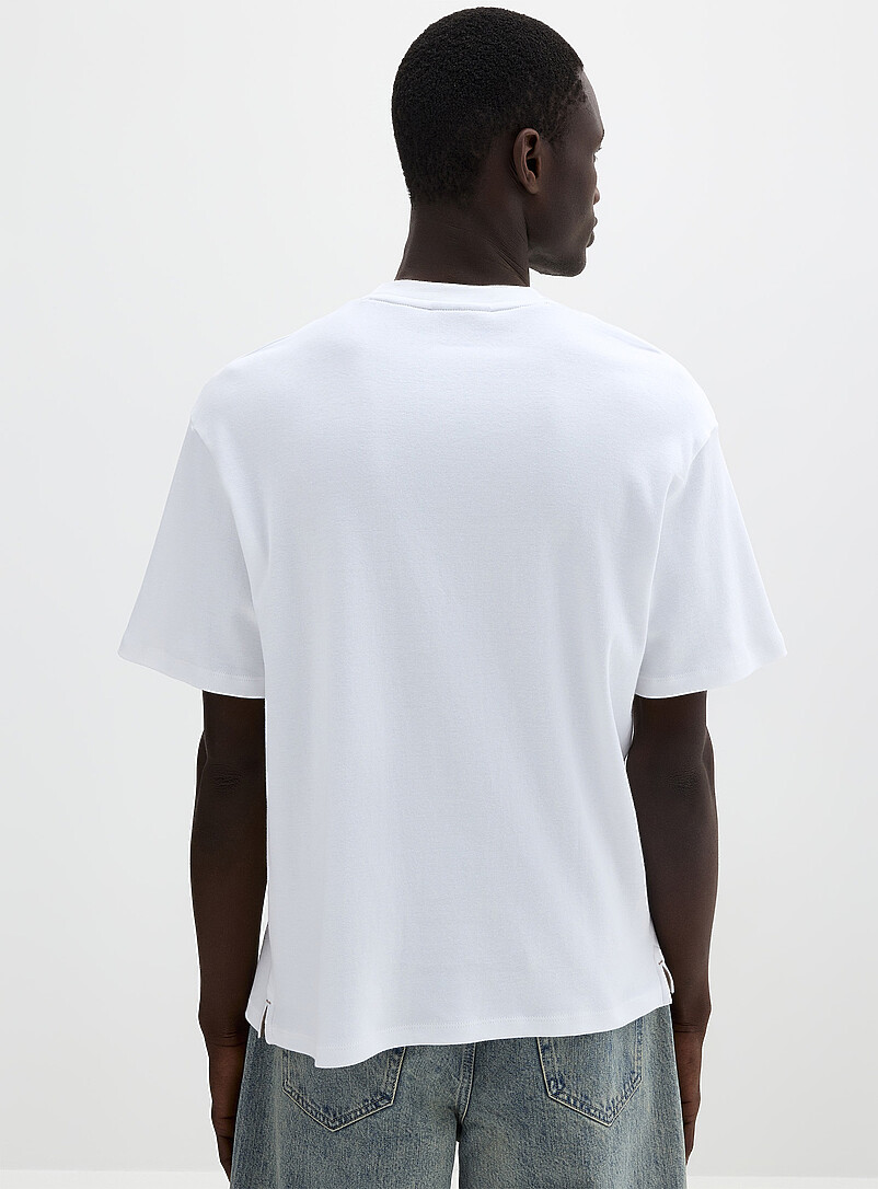 Le 31: Le t-shirt jersey bross&eacute; <b>Coupe confort</b> Noir pour homme