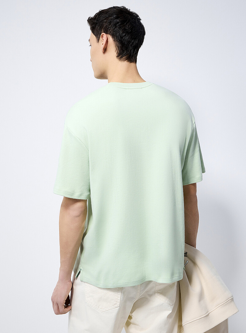 Le 31: Le t-shirt jersey bross&eacute; <b>Coupe confort</b> Noir pour homme