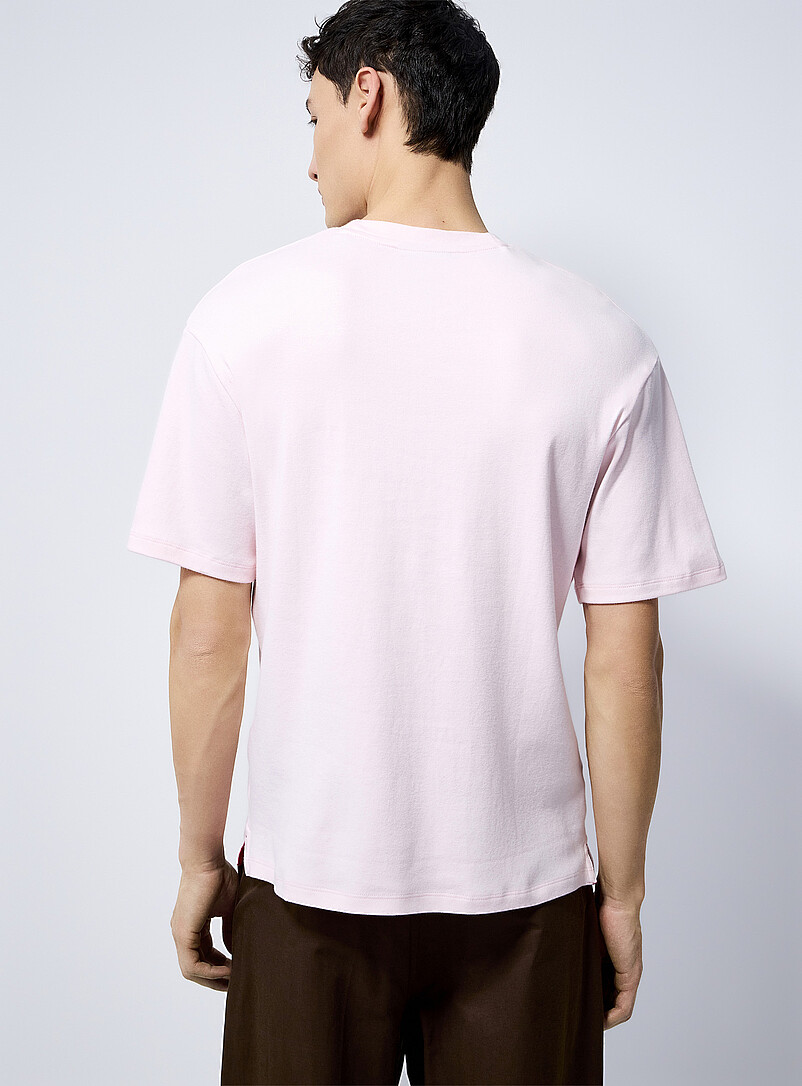 Le 31: Le t-shirt jersey bross&eacute; <b>Coupe confort</b> Noir pour homme