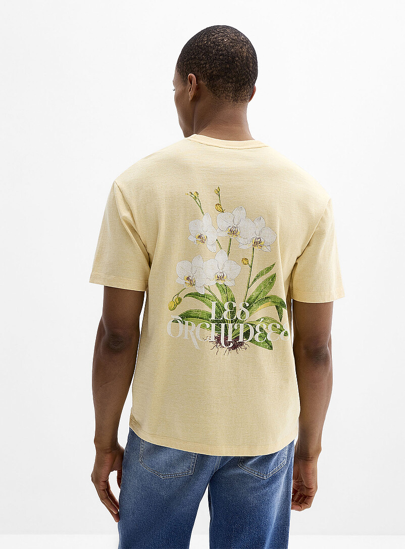Le 31 Off White Botanical T-shirt Comfort fit <b>Circular manufacturing</b> for men