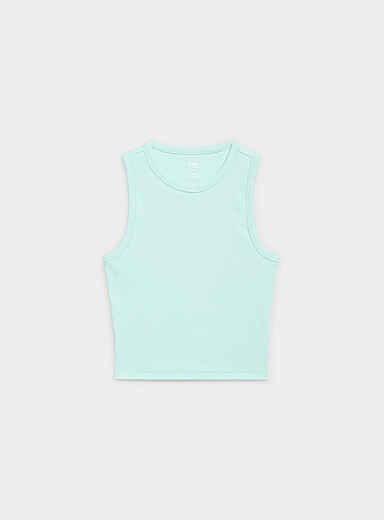 Twik: La camisole c&ocirc;tel&eacute;e unie courte Noir pour femme