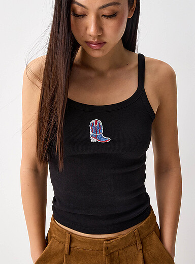 La camisole col d&eacute;gag&eacute; image billes