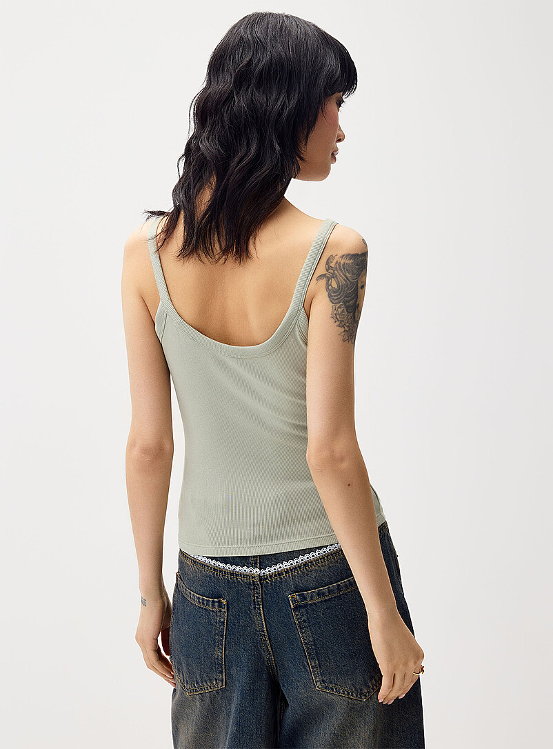 Twik Black Beaded image scoop-neck cami for women