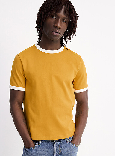 Le t-shirt bords contraste <b>Coupe r&eacute;tro</b>