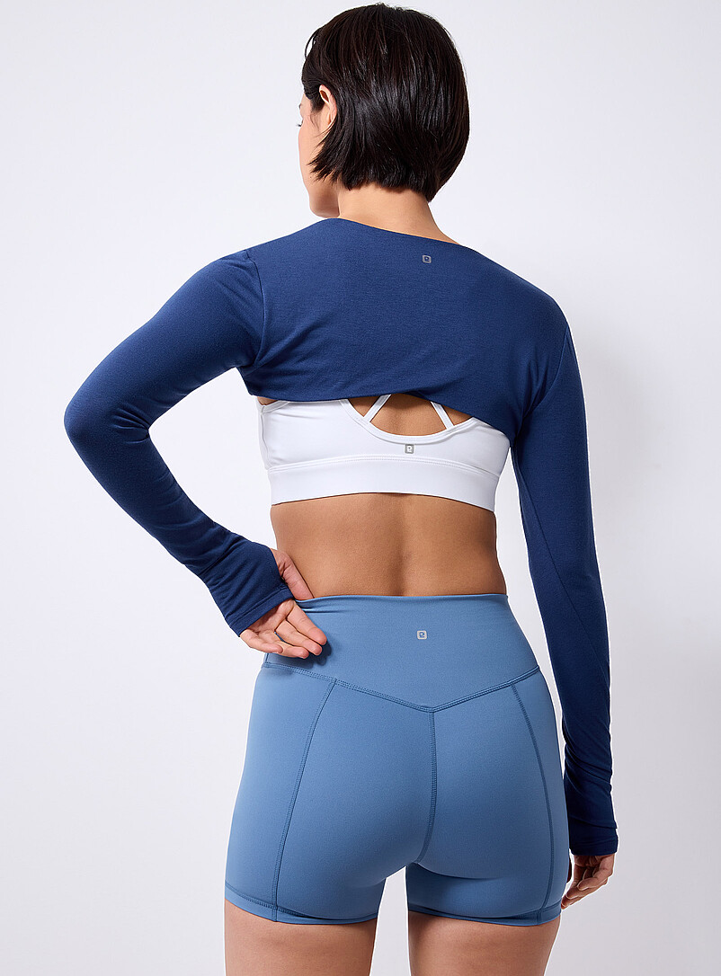 I.FIV5 Blue Plump jersey slim-fit bolero for women