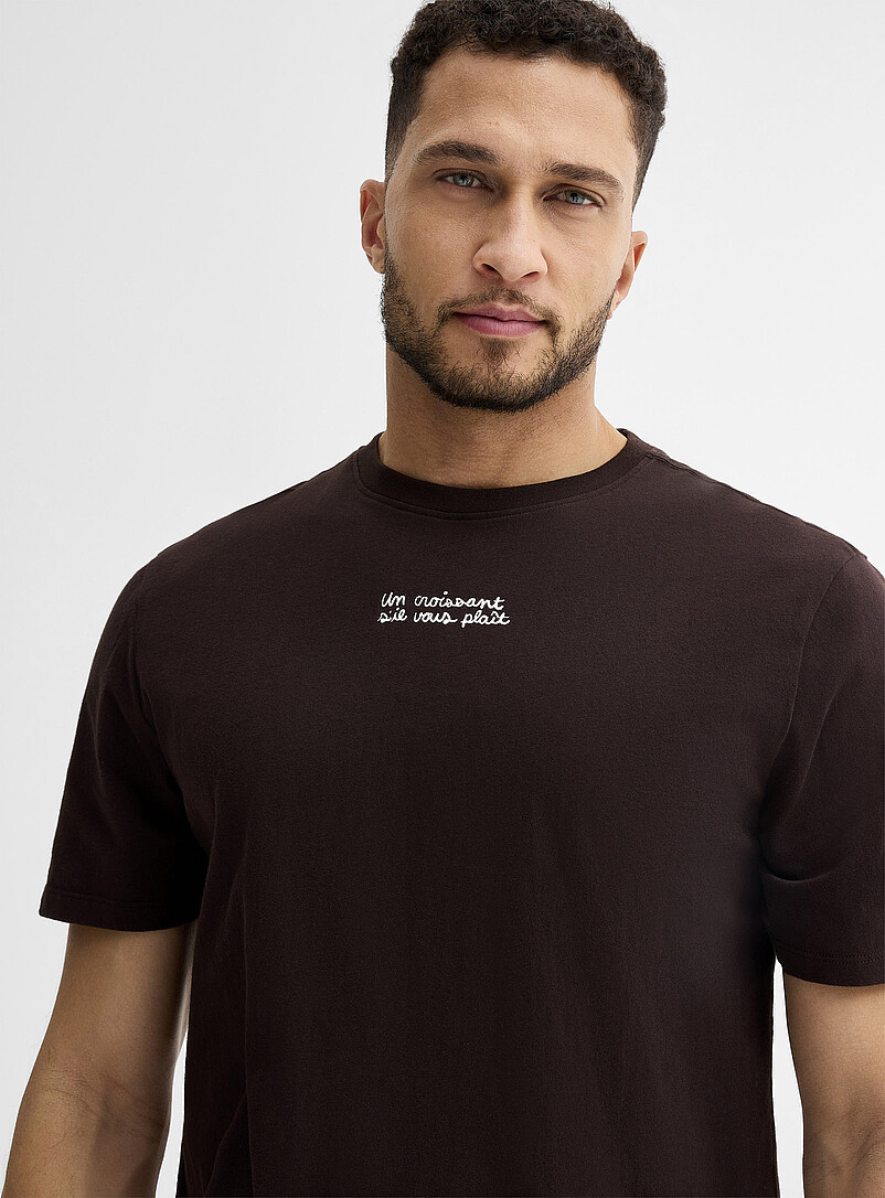 Le 31: Le t-shirt imprim&eacute; petit-d&eacute;jeuner Jaune &agrave; motifs pour homme