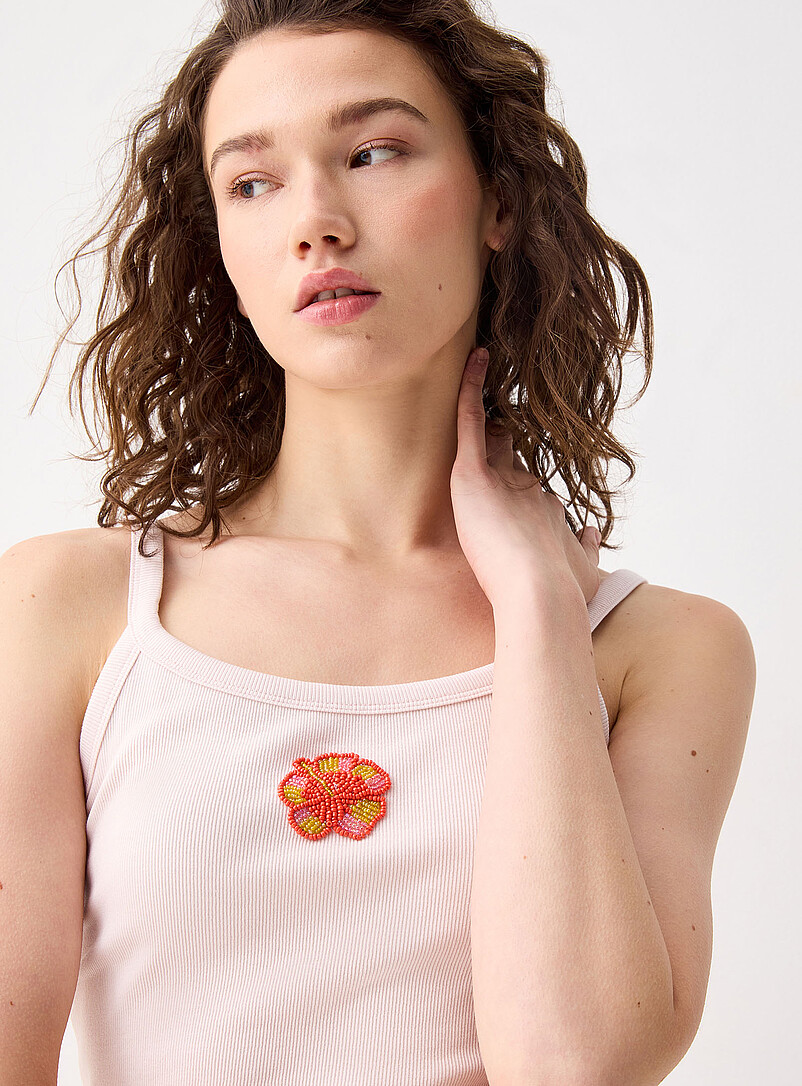 Twik: La camisole image mignonne billes <b>En soutien &agrave; Tel-jeunes et &agrave; Jack.org</b> Fleur pour femme