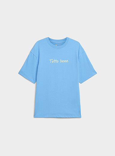Le 31 Blue Message T-shirt <b>Comfort fit</b> for men