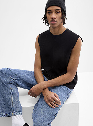 La camisole unie &eacute;court&eacute;e DJAB 101 <b>Coupe ample</b>