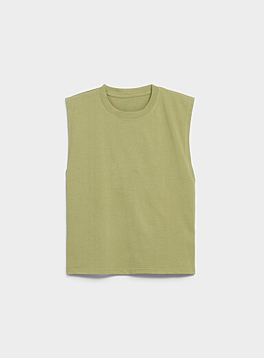 Solid cropped tank DJAB 101 <b>Loose fit</b>