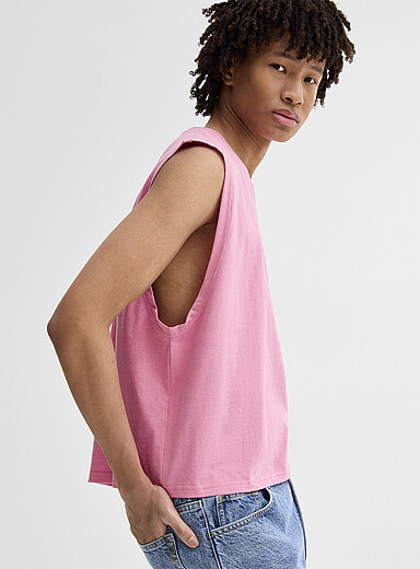 La camisole unie &eacute;court&eacute;e DJAB 101 <b>Coupe ample</b>