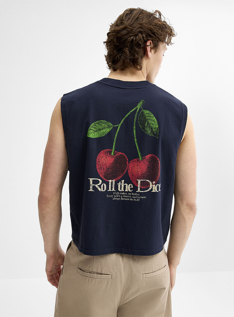 Djab: La camisole &eacute;court&eacute;e imprim&eacute; graphique Ange pour homme
